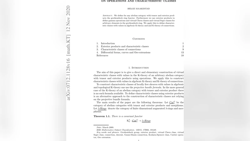 On operations and characteristic classes