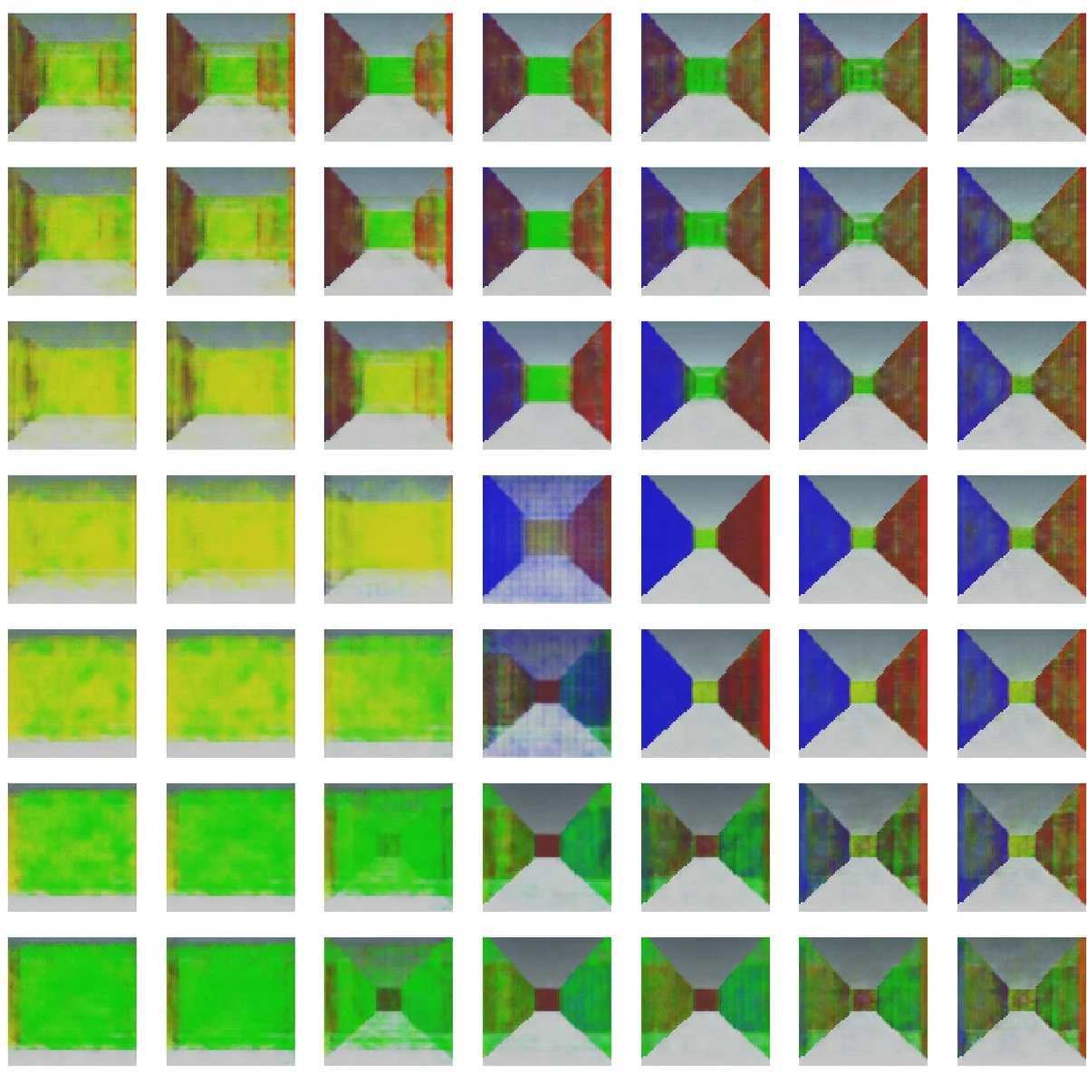 Organization of a Latent Space structure in VAE/GAN trained by navigation data