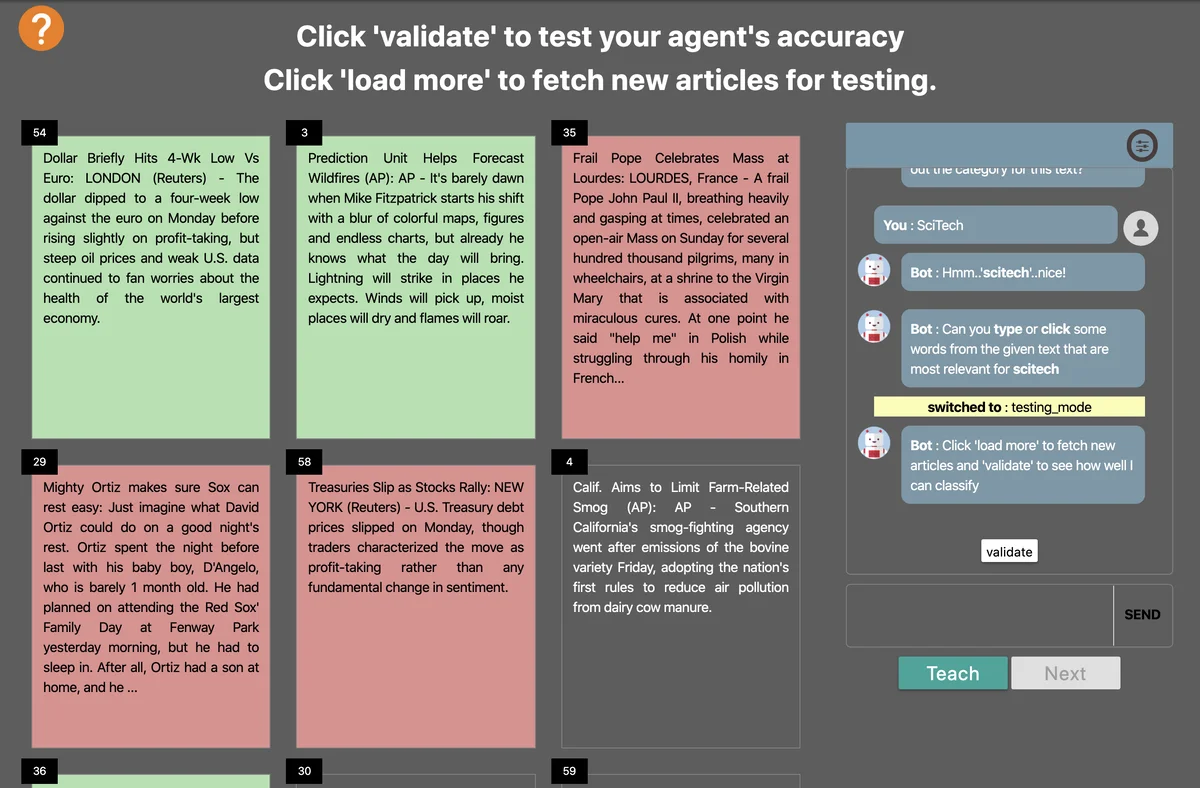 Towards Teachable Conversational Agents