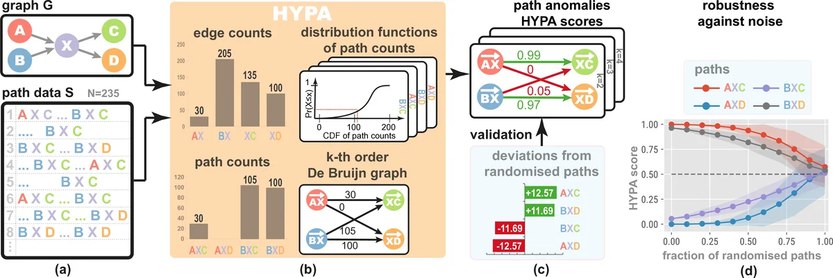 HYPA: Efficient Detection of Path Anomalies in Time Series Data on   Networks