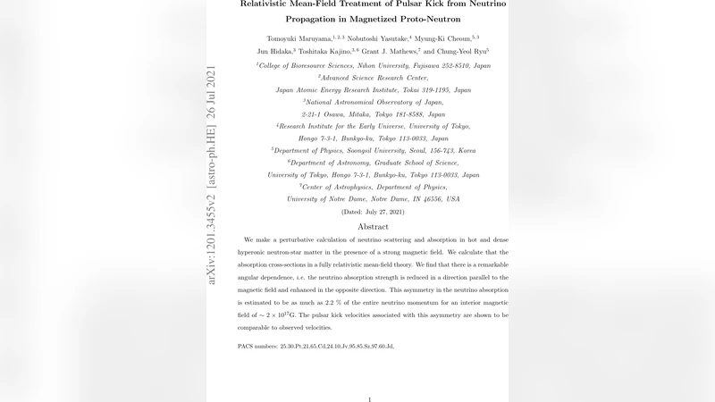 Relativistic Mean-Field Treatment of Pulsar Kick from Neutrino   Propagation in Magnetized Proto-Neutron