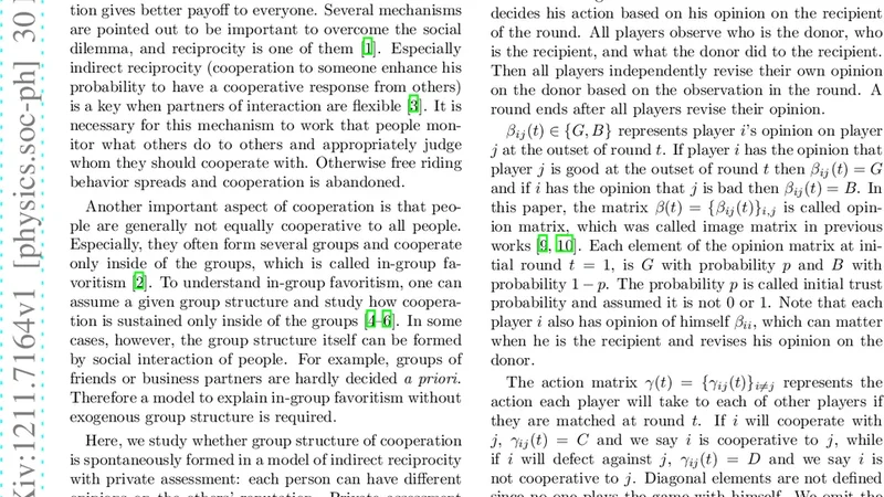 Group Formation through Indirect Reciprocity