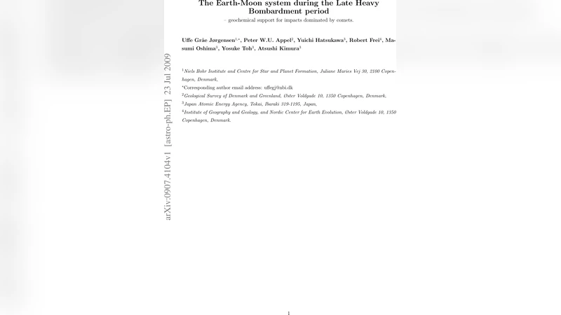 The Earth-Moon system during the Late Heavy Bombardment period