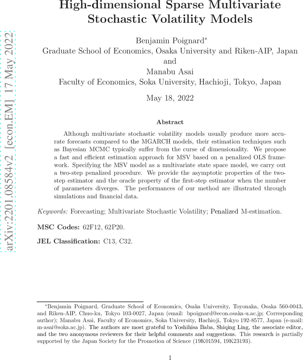 High-Dimensional Sparse Multivariate Stochastic Volatility Models