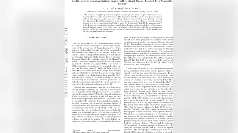 Multi-Particle Quantum Szilard Engine with Optimal Cycles Assisted by a   Maxwells Demon
