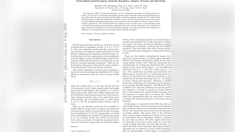 Generalized priority-queue network dynamics: Impact of team and   hierarchy