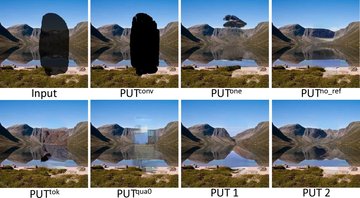 Reduce Information Loss in Transformers for Pluralistic Image Inpainting