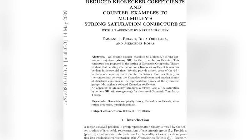 Reduced Kronecker coefficients and counter-examples to Mulmuleys strong   saturation conjecture SH