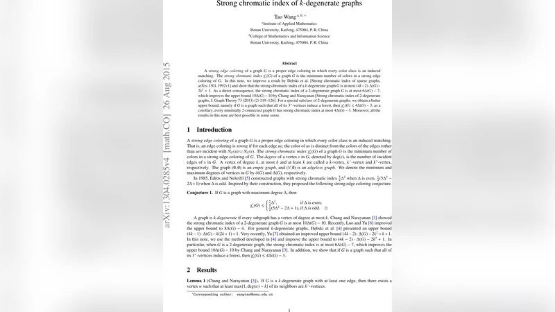 Strong chromatic index of k-degenerate graphs