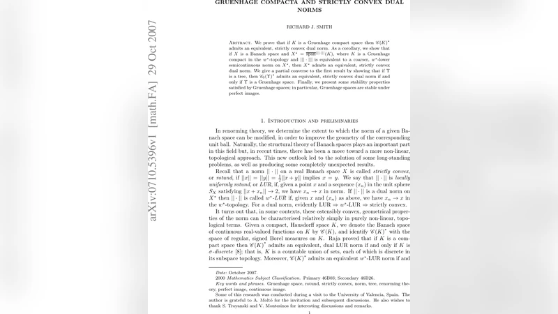 Gruenhage compacta and strictly convex dual norms