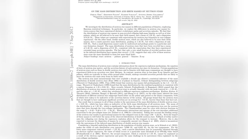 On the Mass Distribution and Birth Masses of Neutron Stars