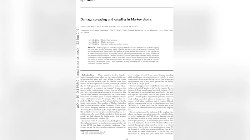 Damage spreading and coupling in Markov chains