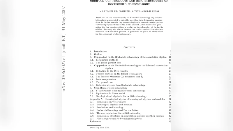 Orbifold cup products and ring structures on Hochschild cohomologies