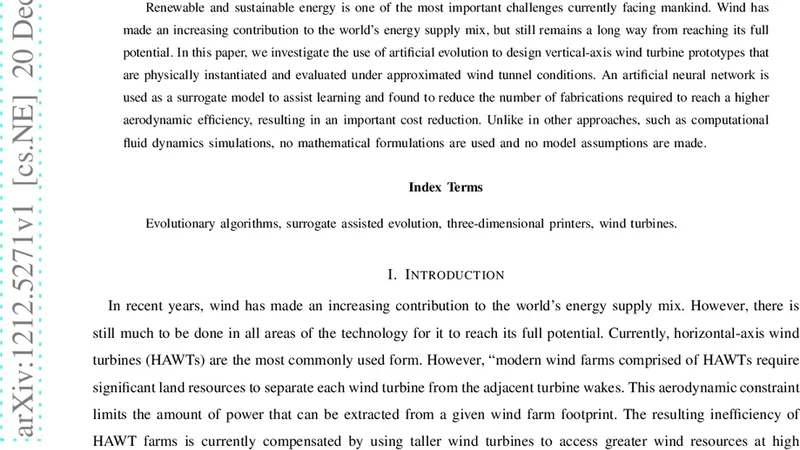 Towards the Evolution of Novel Vertical-Axis Wind Turbines