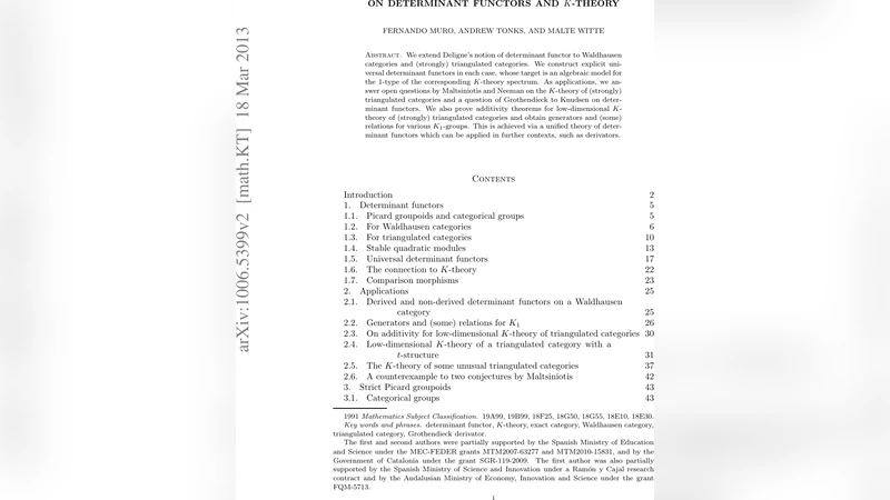 On determinant functors and $K$-theory