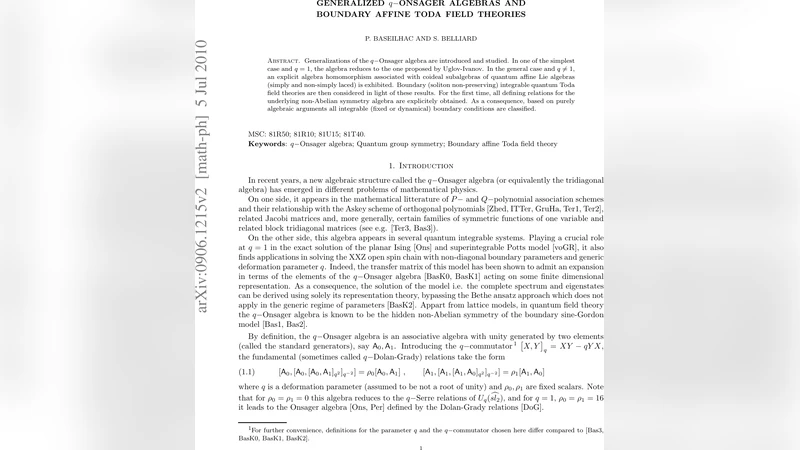 Generalized q-Onsager algebras and boundary affine Toda field theories