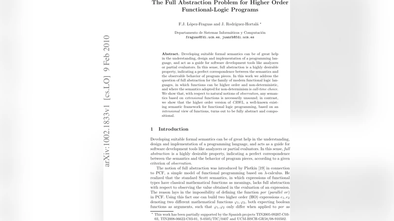 The Full Abstraction Problem for Higher Order Functional-Logic Programs