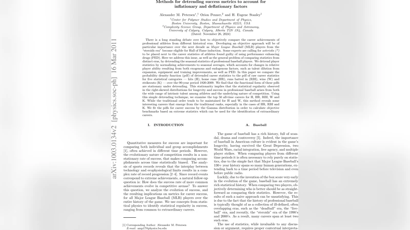 Detrending career statistics in professional baseball: Accounting for   the steroids era and beyond