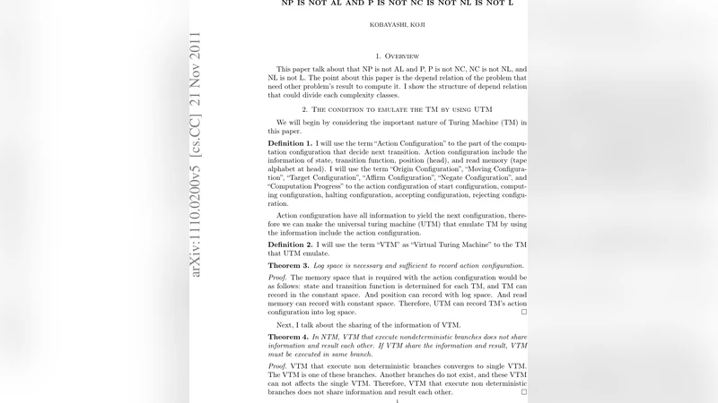 NP is not AL and P is not NC is not NL is not L