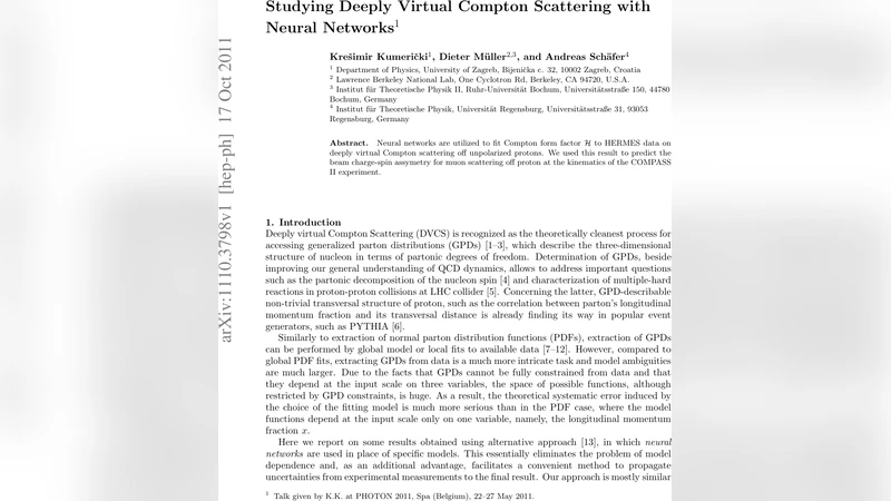 Studying Deeply Virtual Compton Scattering with Neural Networks