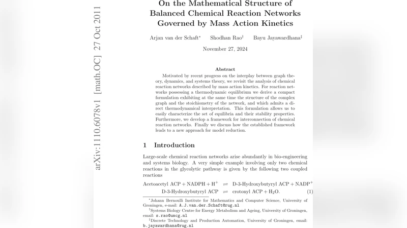 On the Mathematical Structure of Balanced Chemical Reaction Networks   Governed by Mass Action Kinetics