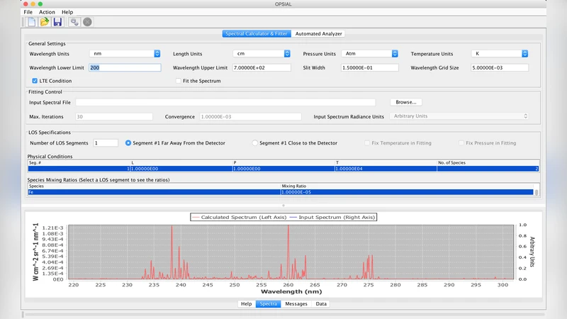 A Software Package for Rigorously Calculating Optical Plasma Spectra and   Automatically Rtrieving Plasma Properties