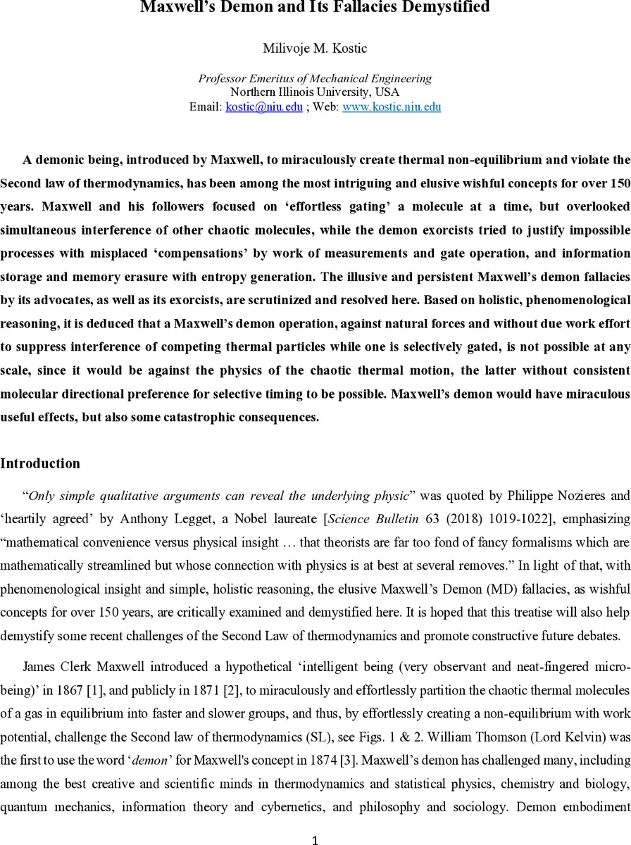 Maxwells Demon and its Fallacies Demystified