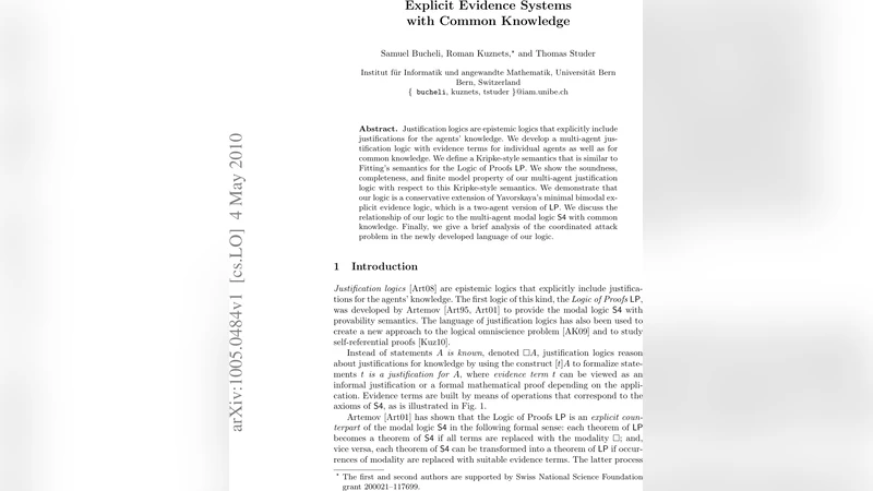 Explicit Evidence Systems with Common Knowledge