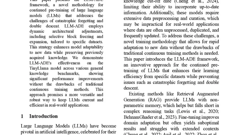 When Life gives you LLMs, make LLM-ADE: Large Language Models with Adaptive Data Engineering