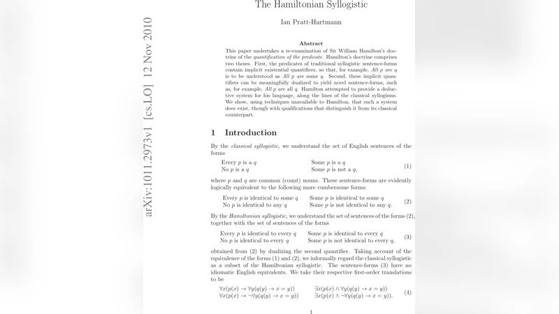The Hamiltonian Syllogistic