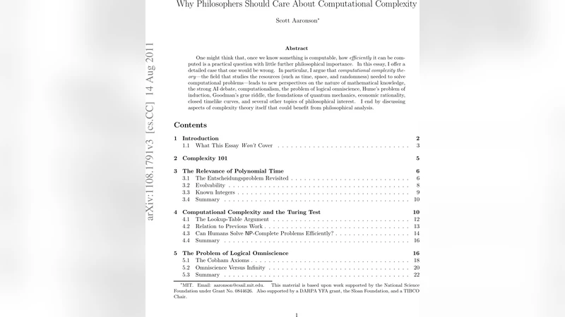 Why Philosophers Should Care About Computational Complexity