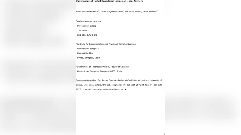 The Dynamics of Protest Recruitment through an Online Network