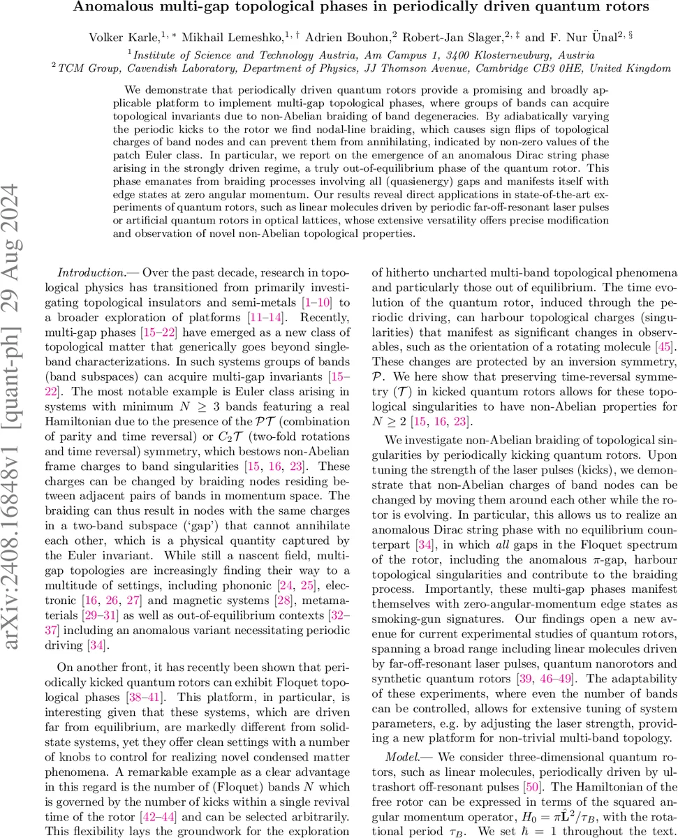 Anomalous multi-gap topological phases in periodically driven quantum rotors