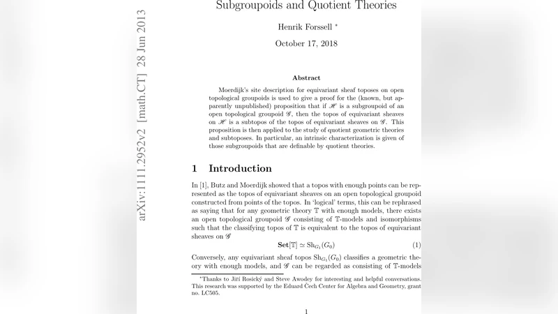 Subgroupoids and Quotient Theories