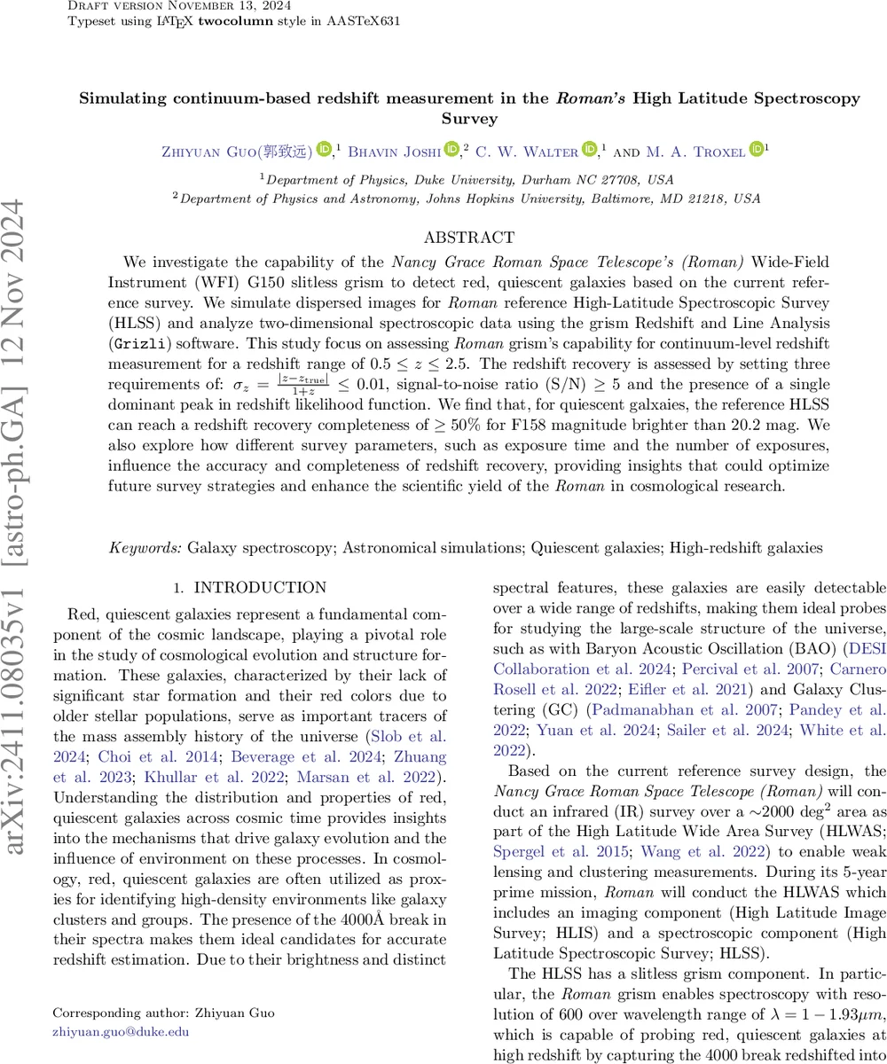 Simulating continuum-based redshift measurement in the 	extit{Roman's} High Latitude Spectroscopy Survey