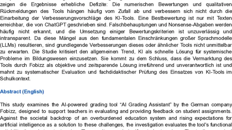 Chatbots im Schulunterricht: Wir testen das Fobizz-Tool zur automatischen Bewertung von Hausaufgaben
