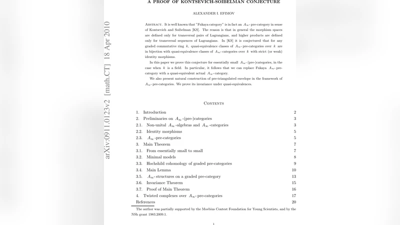A proof of Kontsevich-Soibelman conjecture