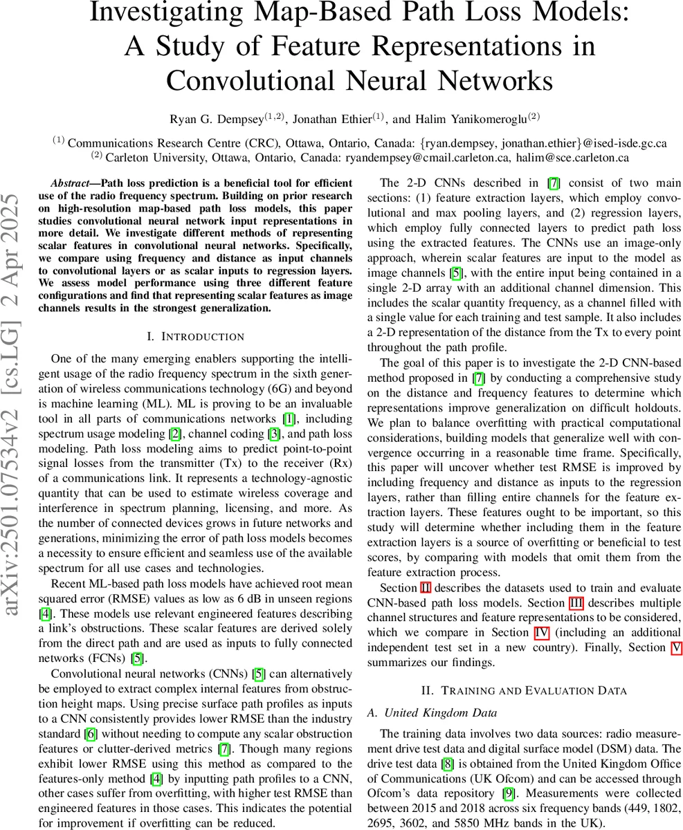 Investigating Map-Based Path Loss Models: A Study of Feature Representations in Convolutional Neural Networks