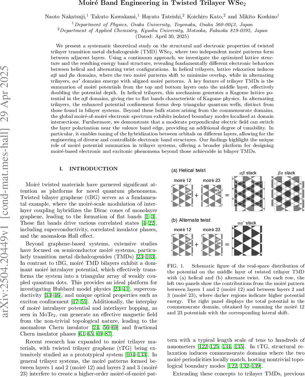 Moiré Band Engineering in Twisted Trilayer WSe2