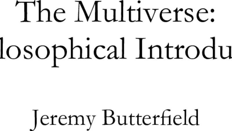The Multiverse: a Philosophical Introduction