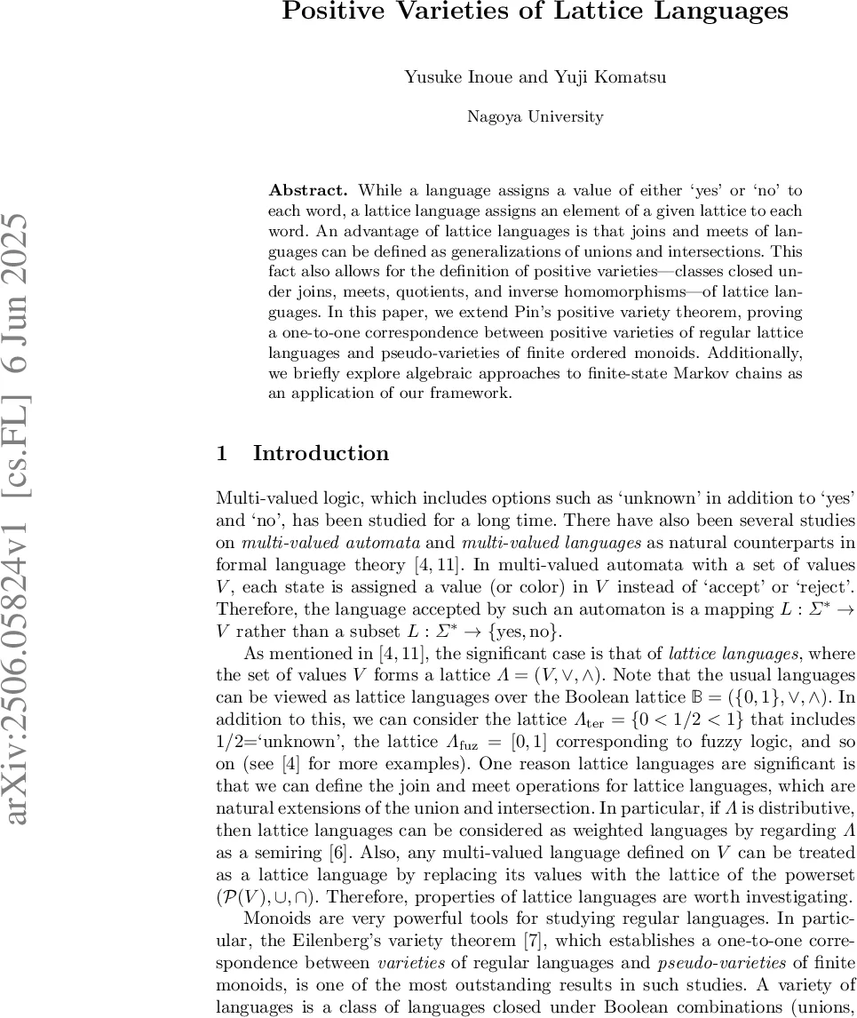 Positive Varieties of Lattice Languages