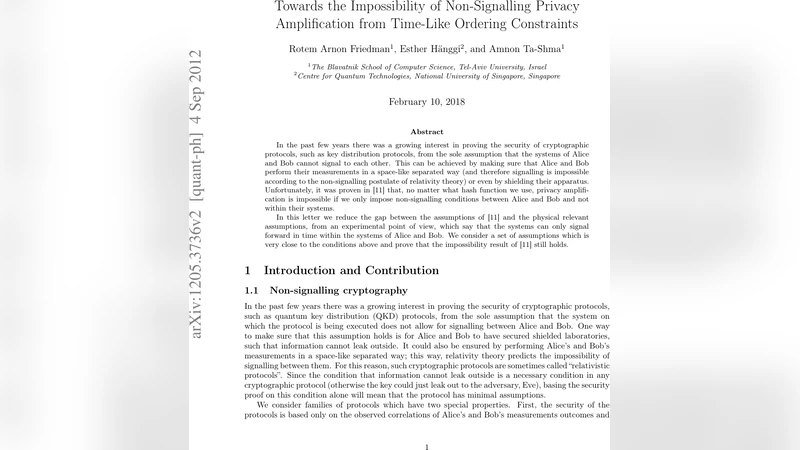Towards the Impossibility of Non-Signalling Privacy Amplification from Time-Like Ordering Constraints