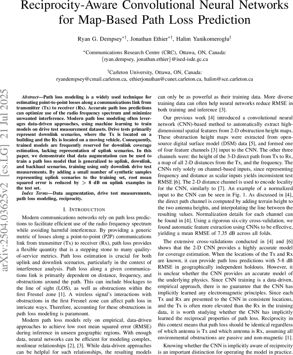 Reciprocity-Aware Convolutional Neural Networks for Map-Based Path Loss Prediction