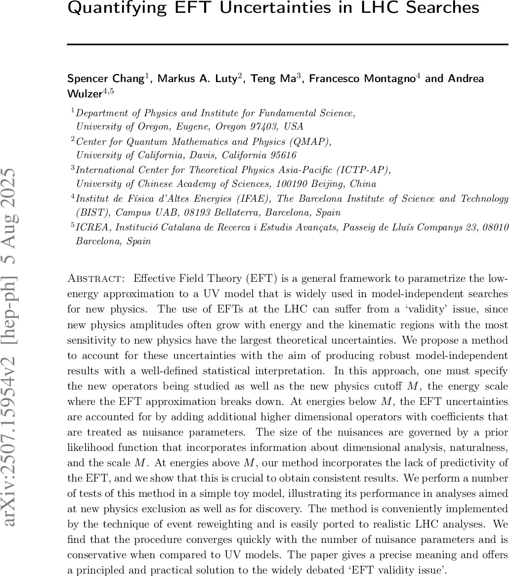 Quantifying EFT Uncertainties in LHC Searches