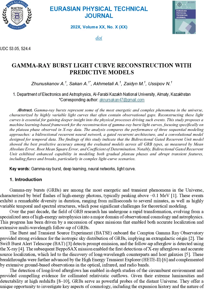 Gamma-ray burst light curve reconstruction with predictive models