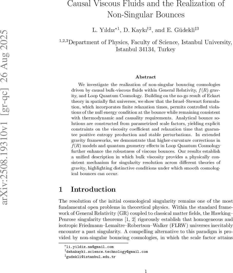 Causal Viscous Fluids and Non-Singular Cosmological Bounces