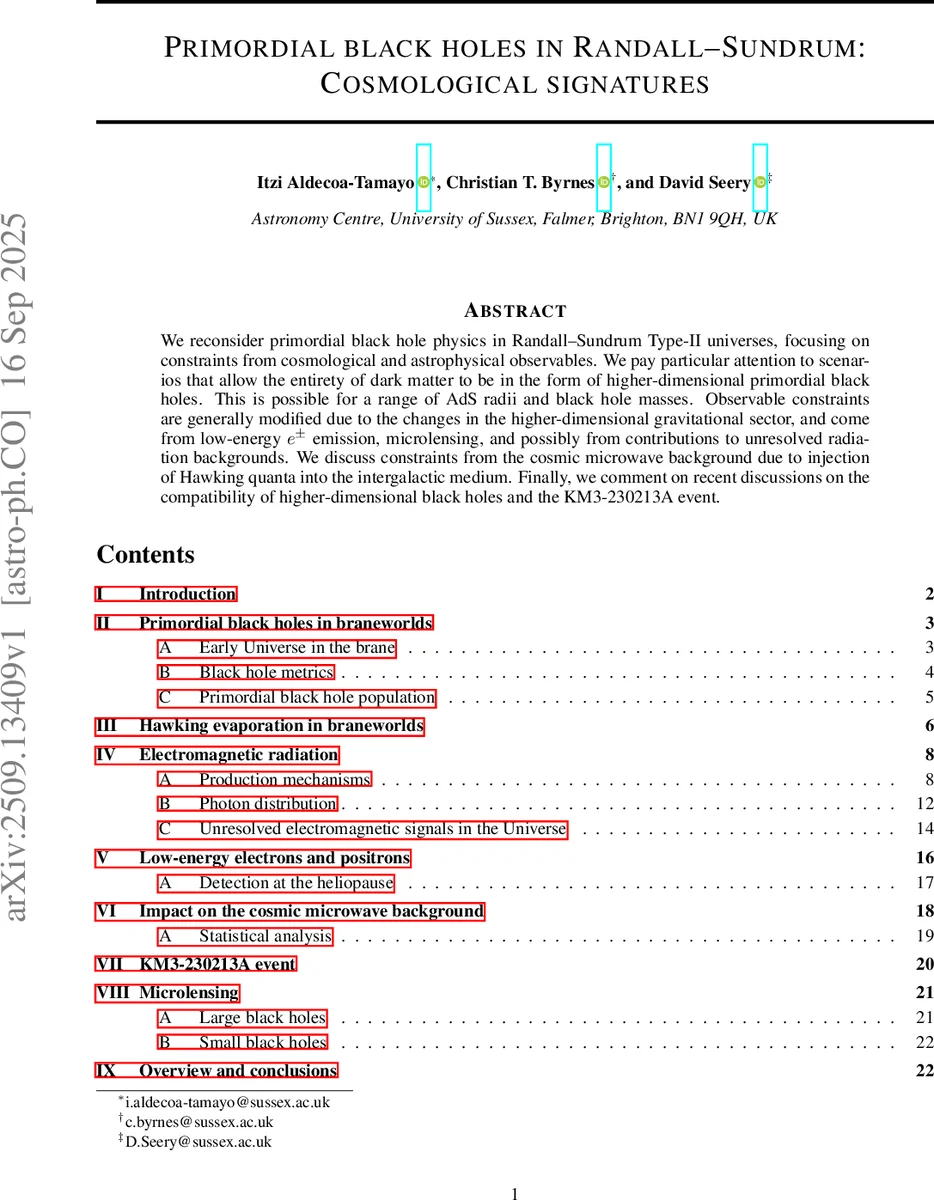 Primordial black holes in Randall-Sundrum: Cosmological signatures