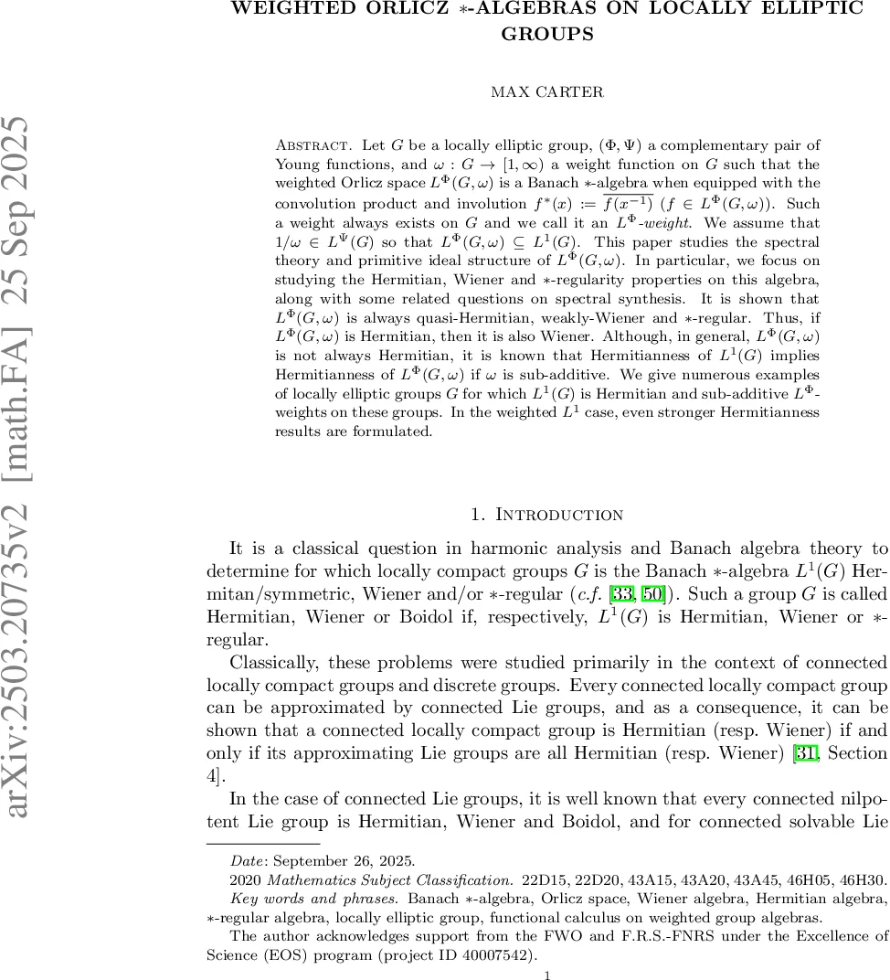 Weighted Orlicz $*$-algebras on locally elliptic groups