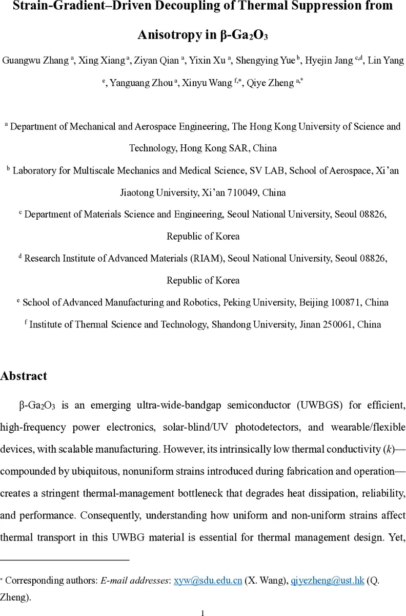 Strain-Gradient-Driven Decoupling of Thermal Suppression from Anisotropy in {eta}-Ga2O3