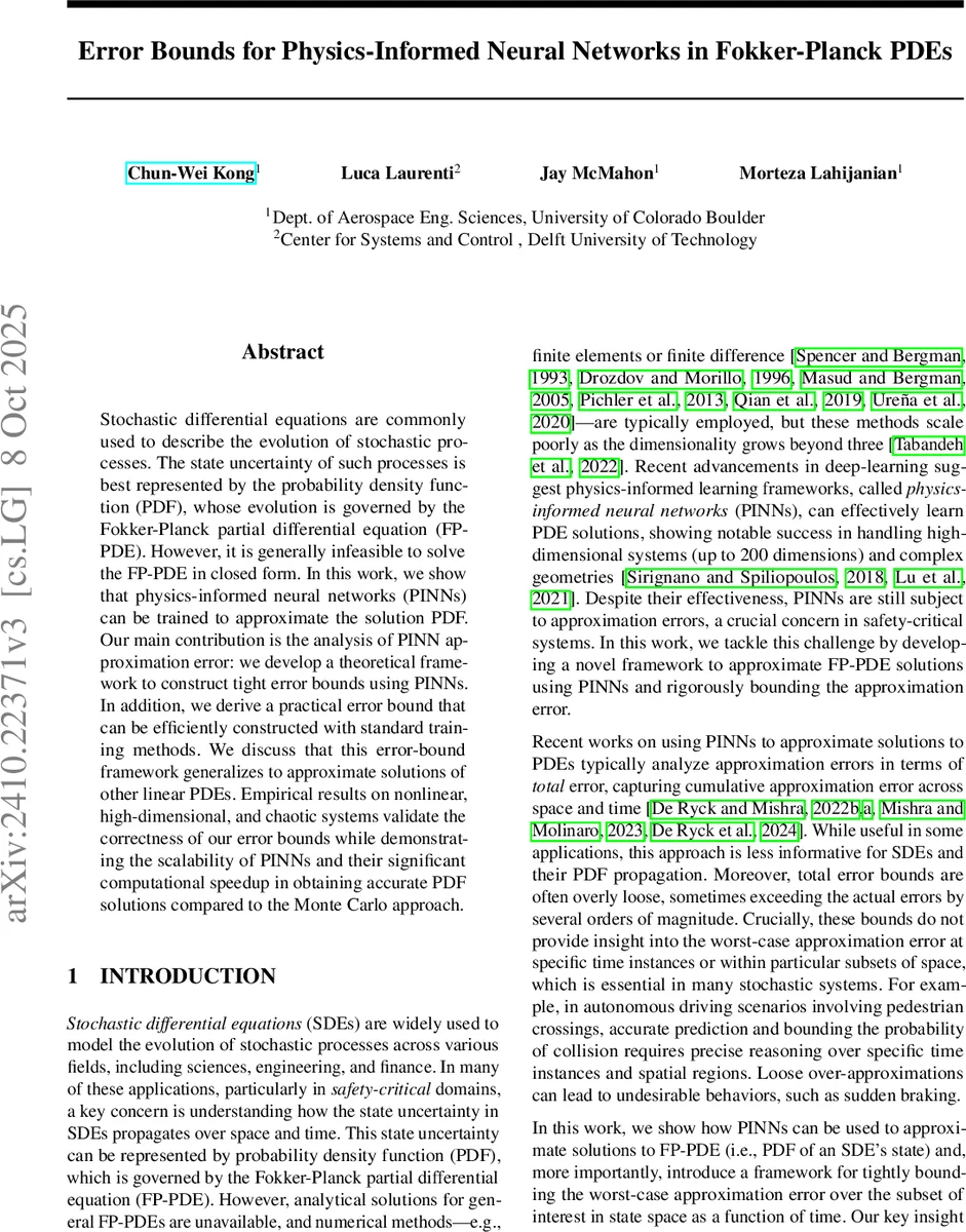 Error Bounds for Physics-Informed Neural Networks in Fokker-Planck PDEs
